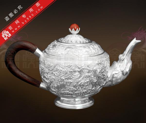 纯银九龙茶具 匠心铸造的龙文化与茶道瑰宝