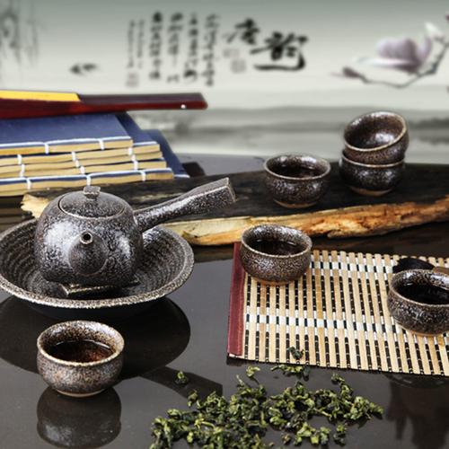 创意茶具套装 陶瓷茶具高档 厂家直销 企业礼品定制 铁釉茶具套装